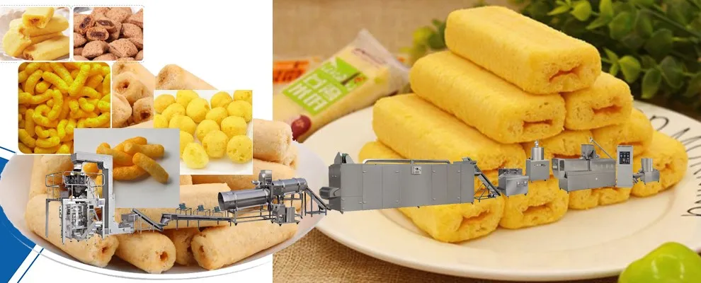 puffing corn snacks food production line puffing corn snacks food production line
