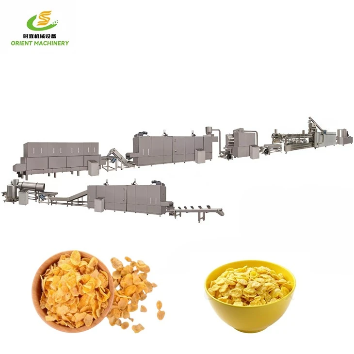 Corn Flakes Breakfast Cereal Making Machine Line factory